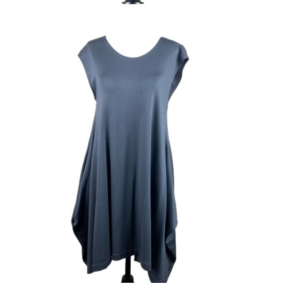 Bryn Walker Short Sleeve Grey Tunic Style  Dress - Picture 1 of 11